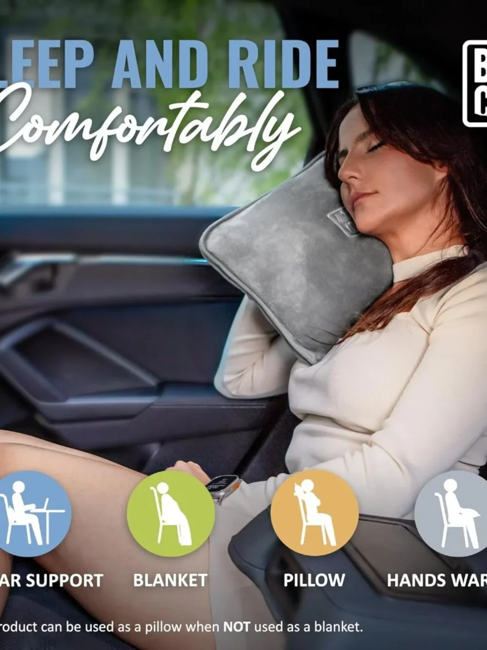 Soft & Warm Travel Blanket for Airplane & Car - Long Flight Essential for Women, - Picture 7 of 8